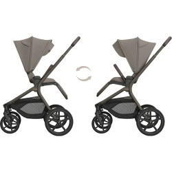 Carucior modular 2in1 KikkaBoo Goya Platinum (Mocca) Thumb