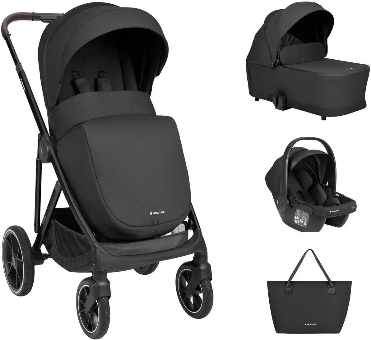 Коляска модульная 3в1 Kikka Boo Chiara (Black) - 10