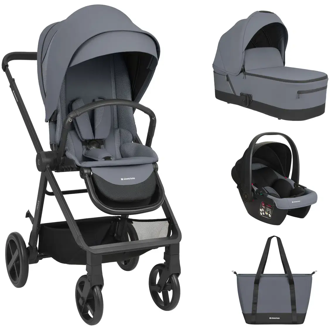 Carucior modular 3in1 Kikka Boo Mia (Grey) - 13