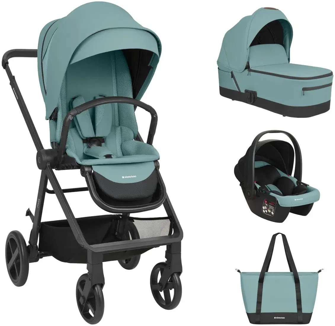 Коляска модульная 3в1 Kikka Boo Mia (Mint) - 12