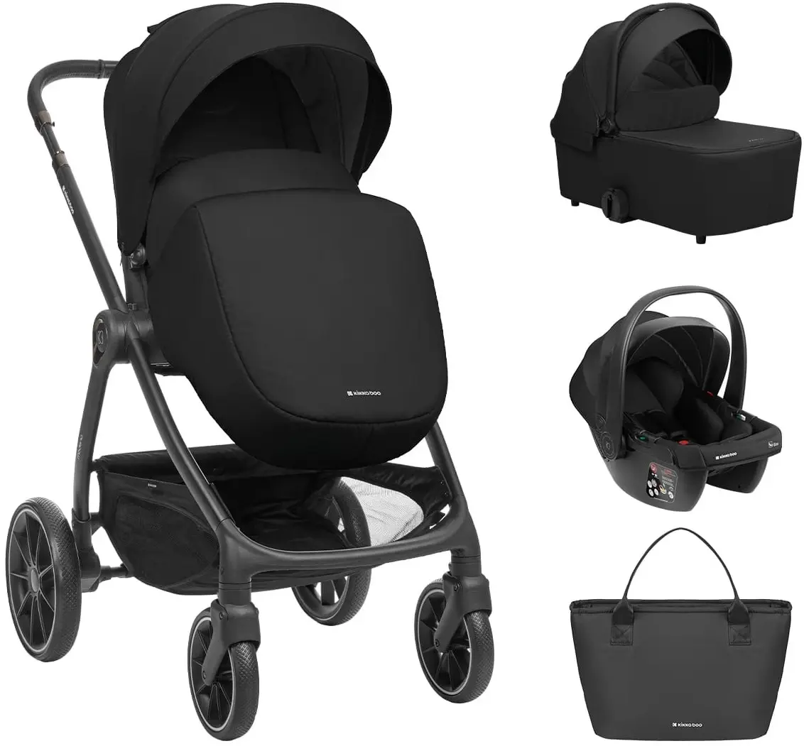Коляска модульная 3в1 Kikka Boo Modena (Black) - 8