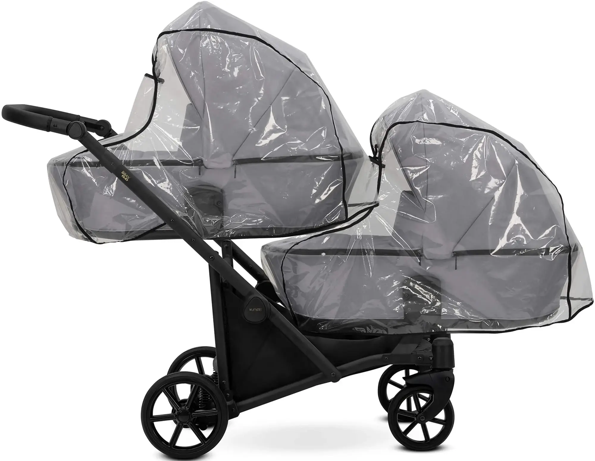 Коляска для двойни Kunert Brav Duo (Black) - 5