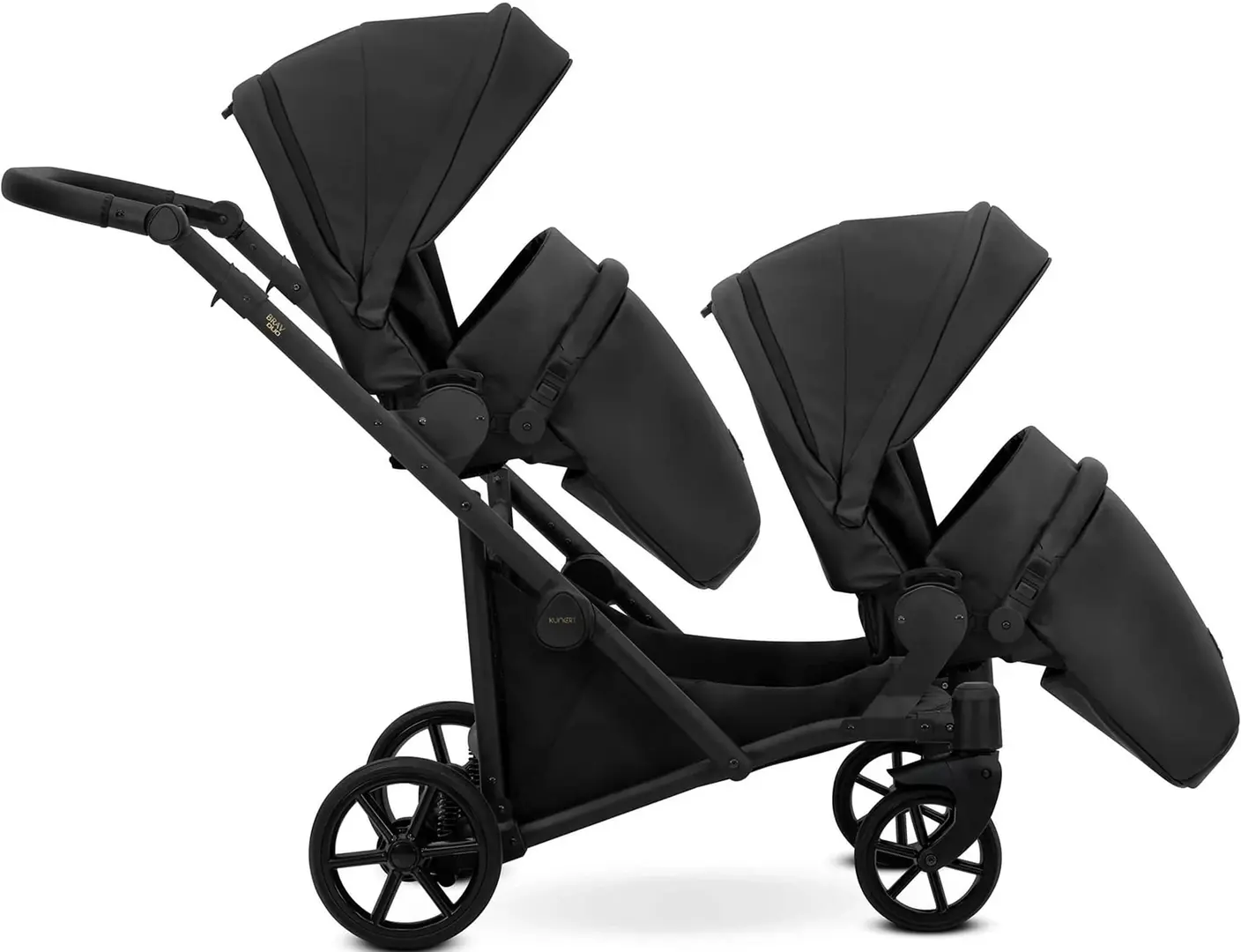 Коляска для двойни Kunert Brav Duo (Black Eco)