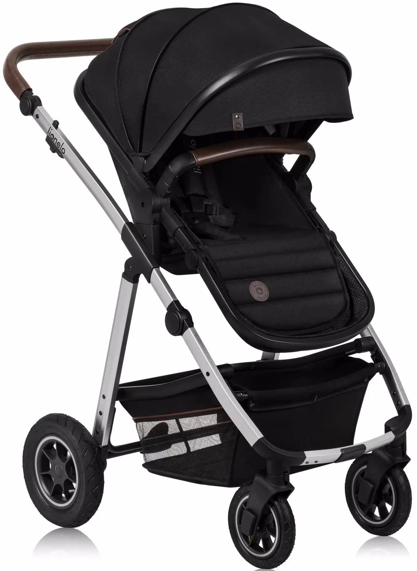 Коляска модульная 2в1 Lionelo Amber (Black/Silver)