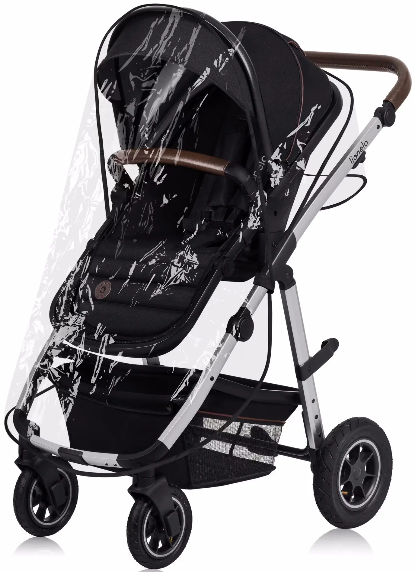 Коляска модульная 2в1 Lionelo Amber (Black/Silver)