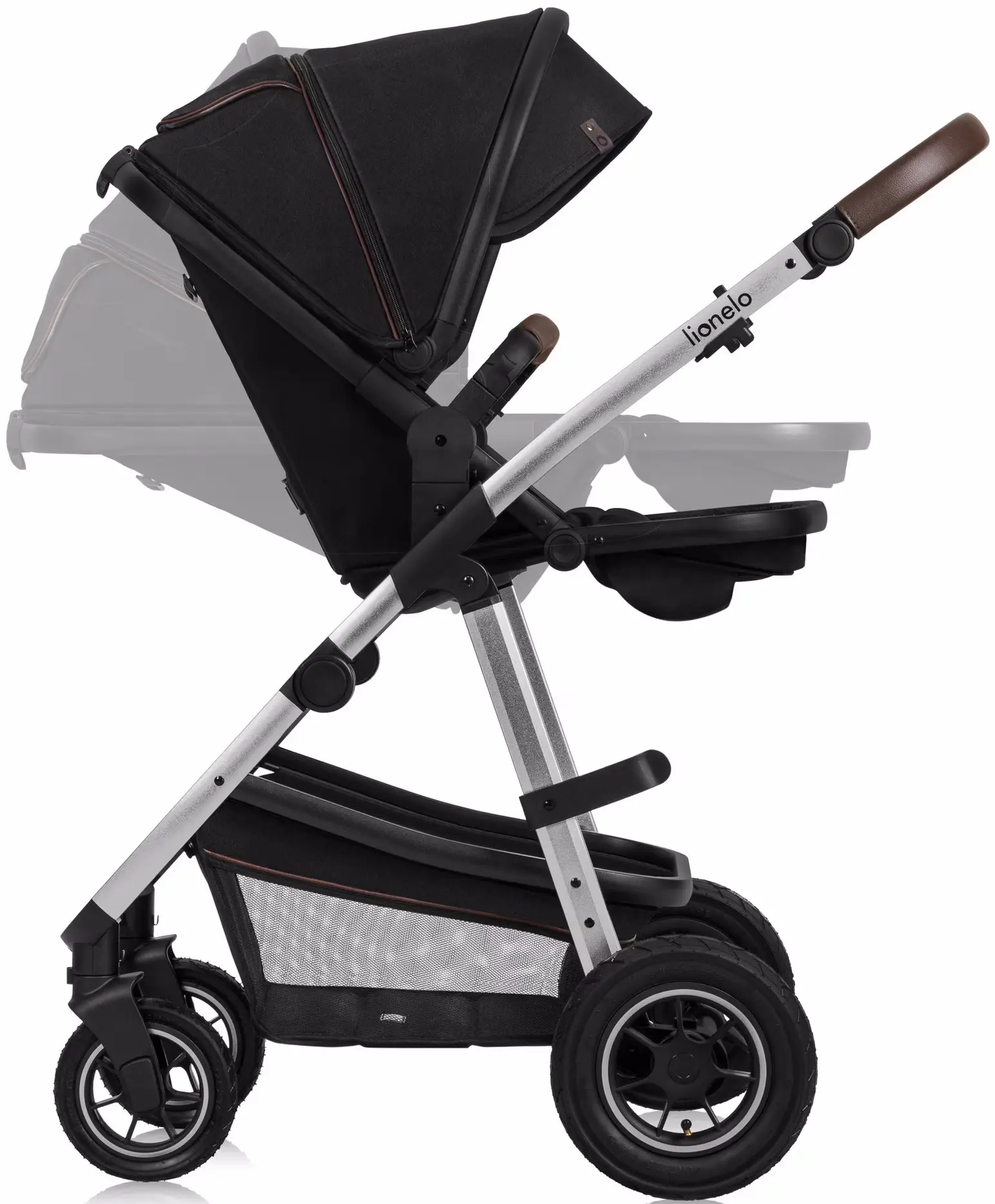 Коляска модульная 2в1 Lionelo Amber (Black/Silver)