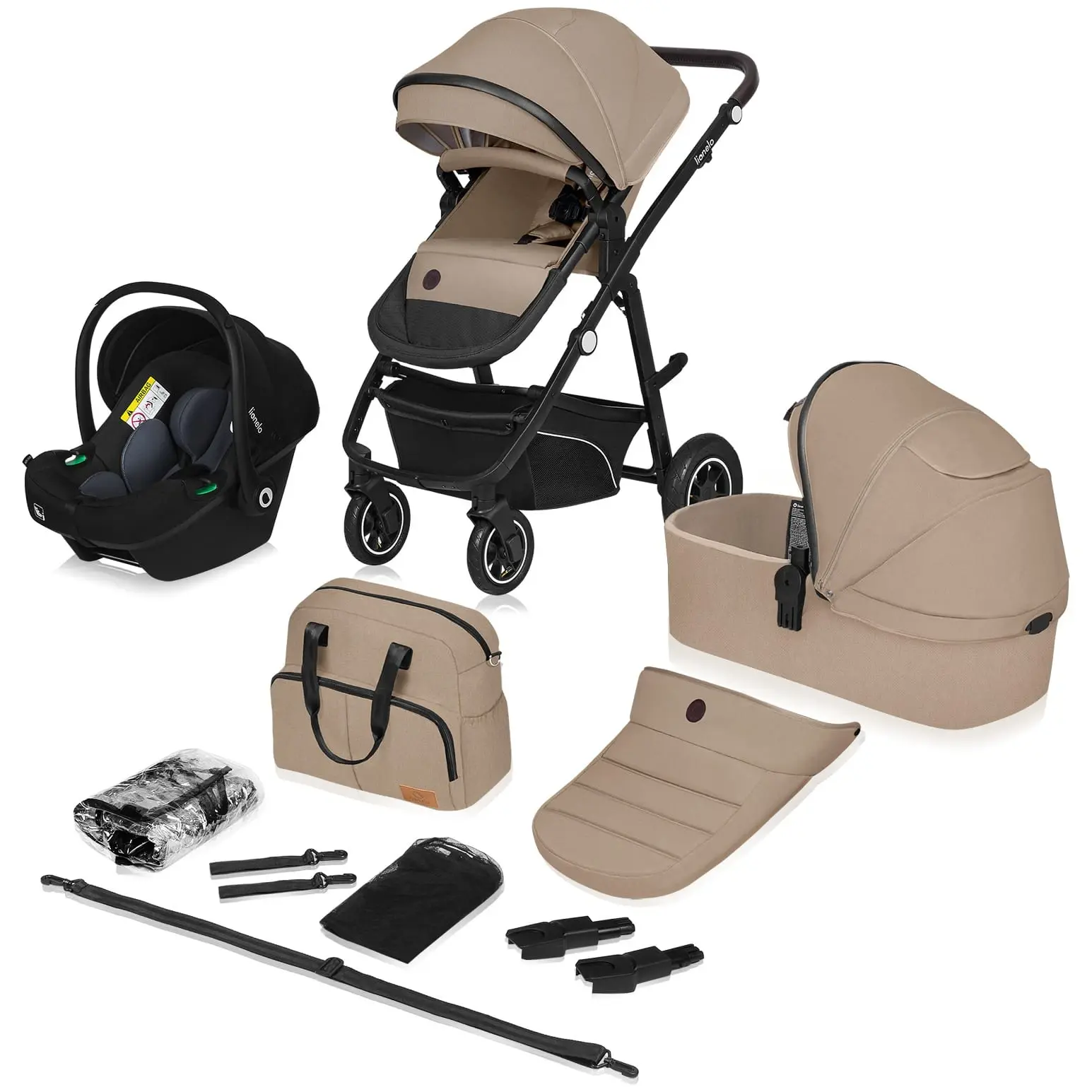 Carucior modular 3in1 Lionelo Bianka (Beige Sand)