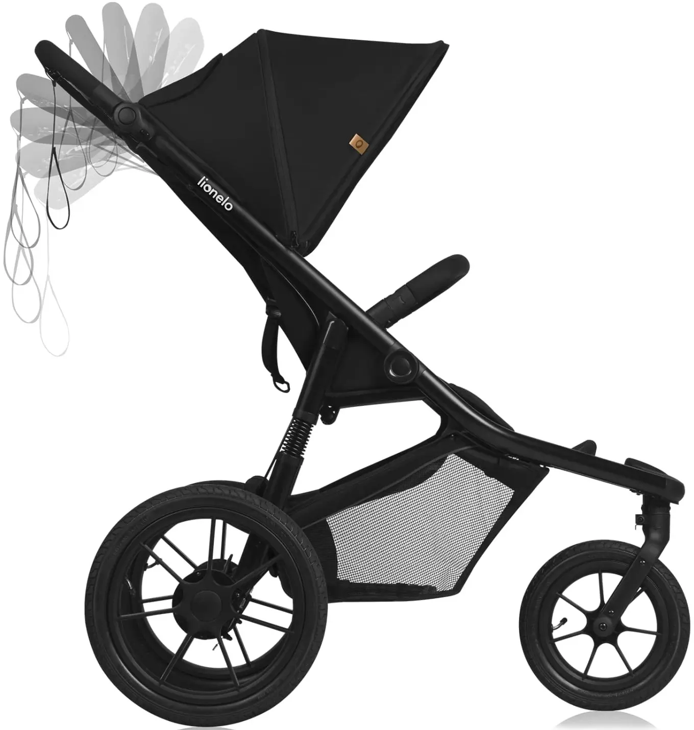 Коляска прогулочная Lionelo Azura (Black Onyx)