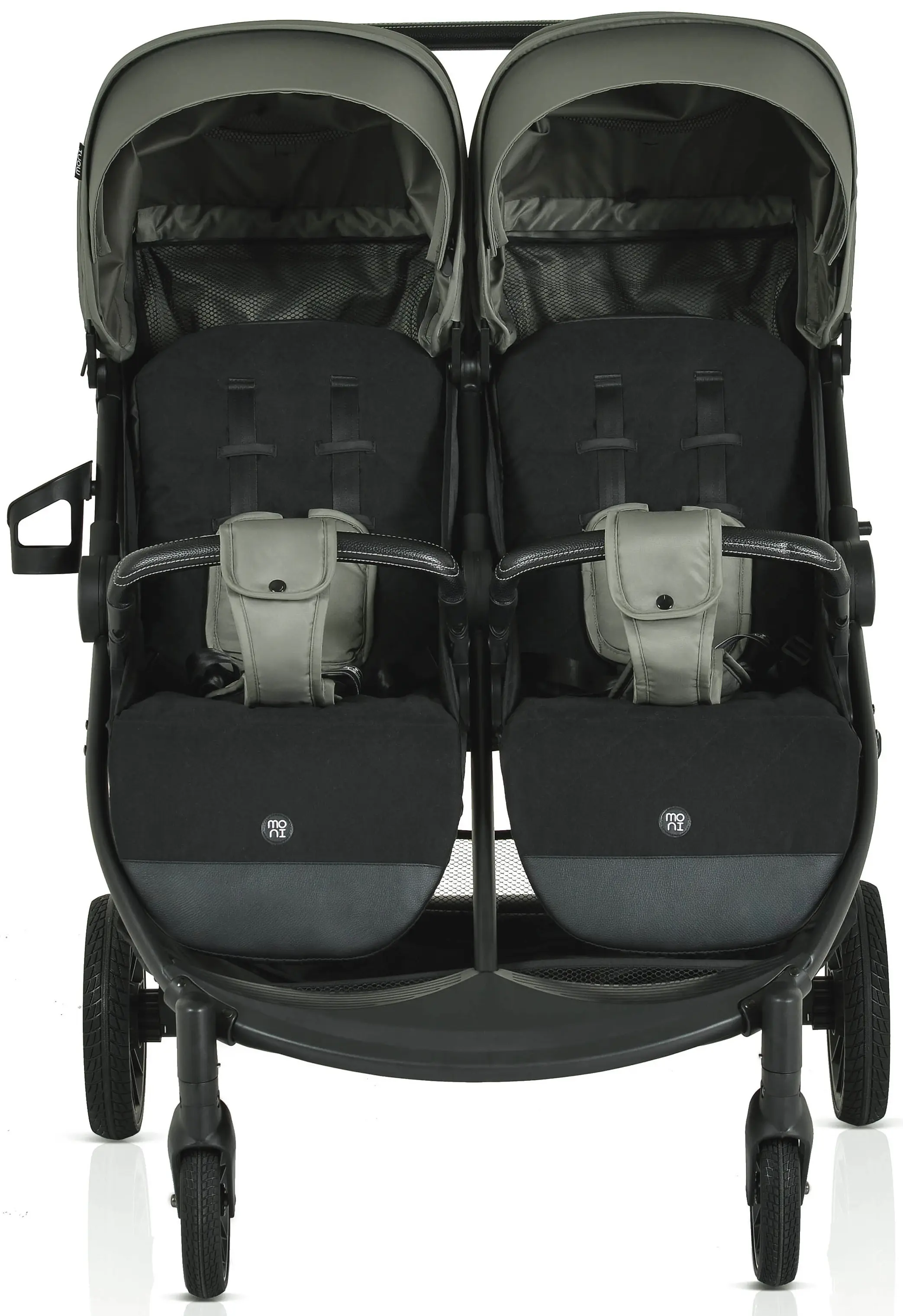 Carucior pentru gemeni Moni TwinGo (Mineral Green)