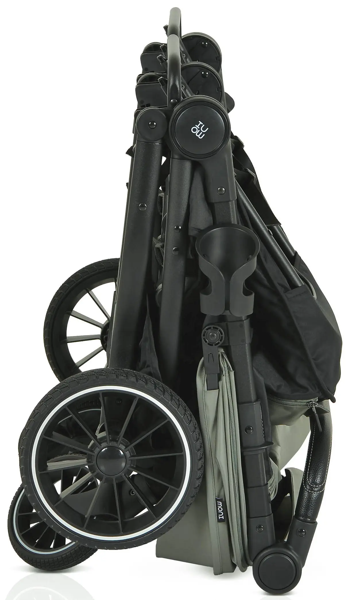 Carucior pentru gemeni Moni TwinGo (Mineral Green)