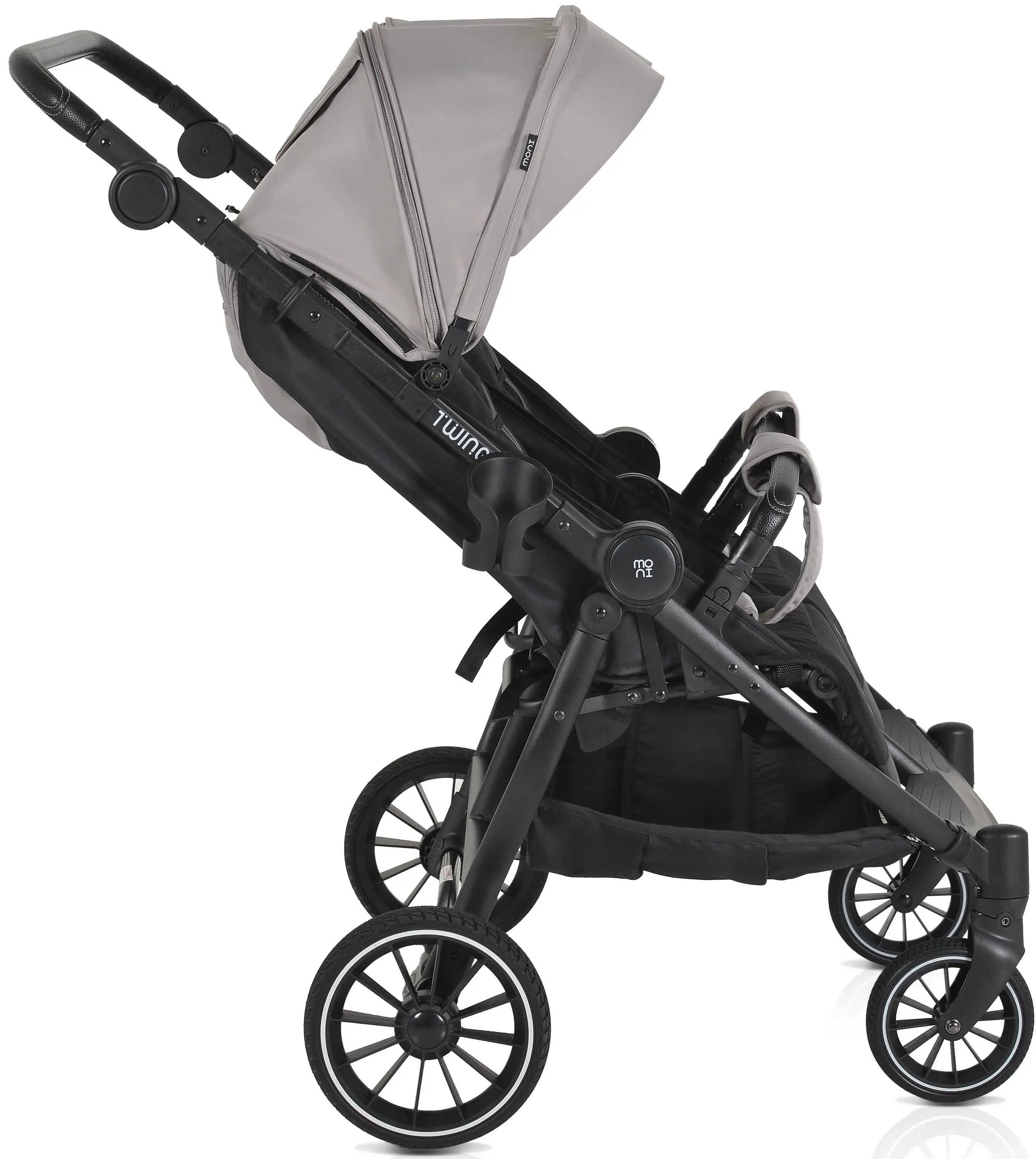 Коляска для двойни Moni TwinGo (Silver)