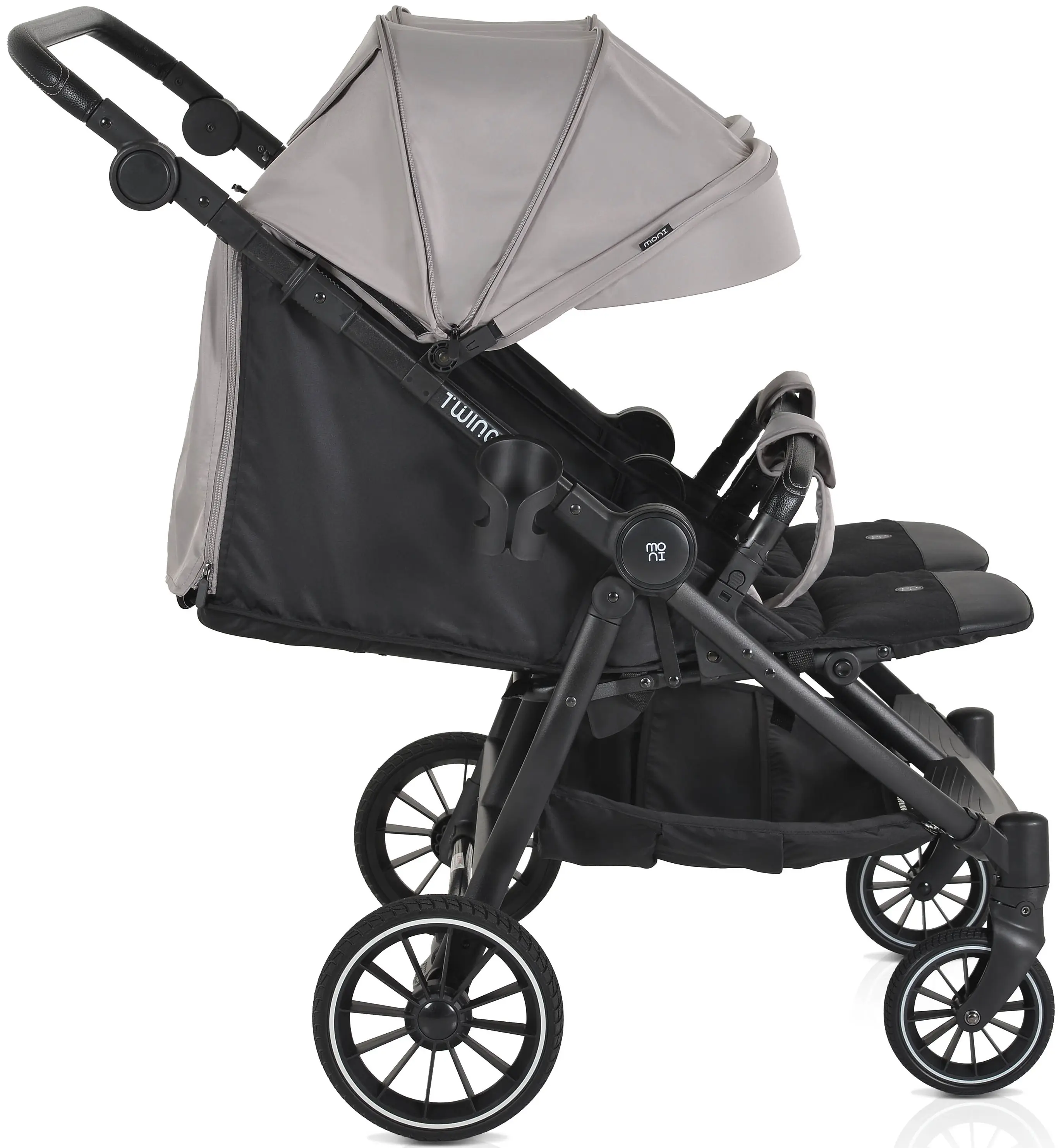 Коляска для двойни Moni TwinGo (Silver)