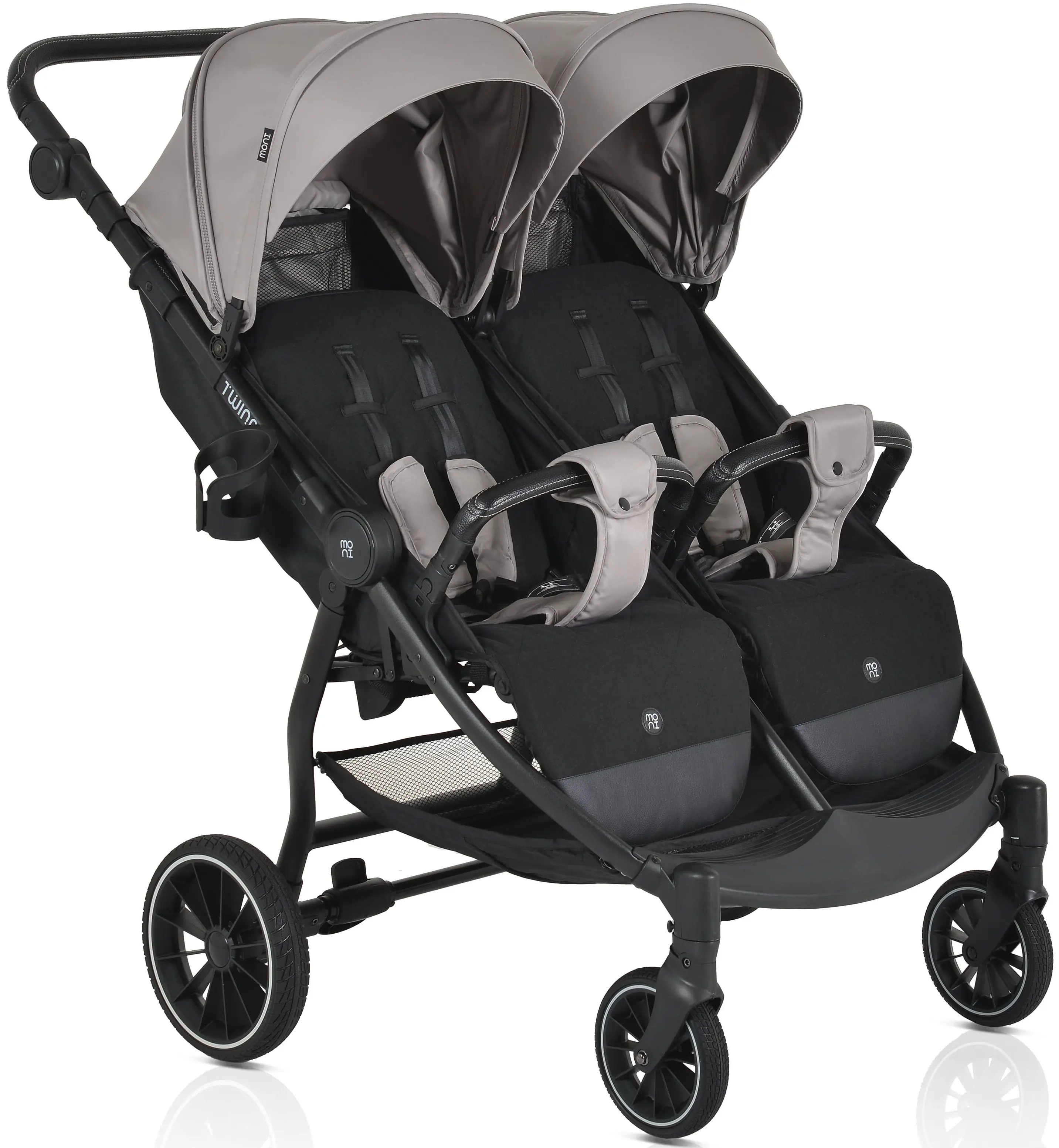 Коляска для двойни Moni TwinGo (Silver)