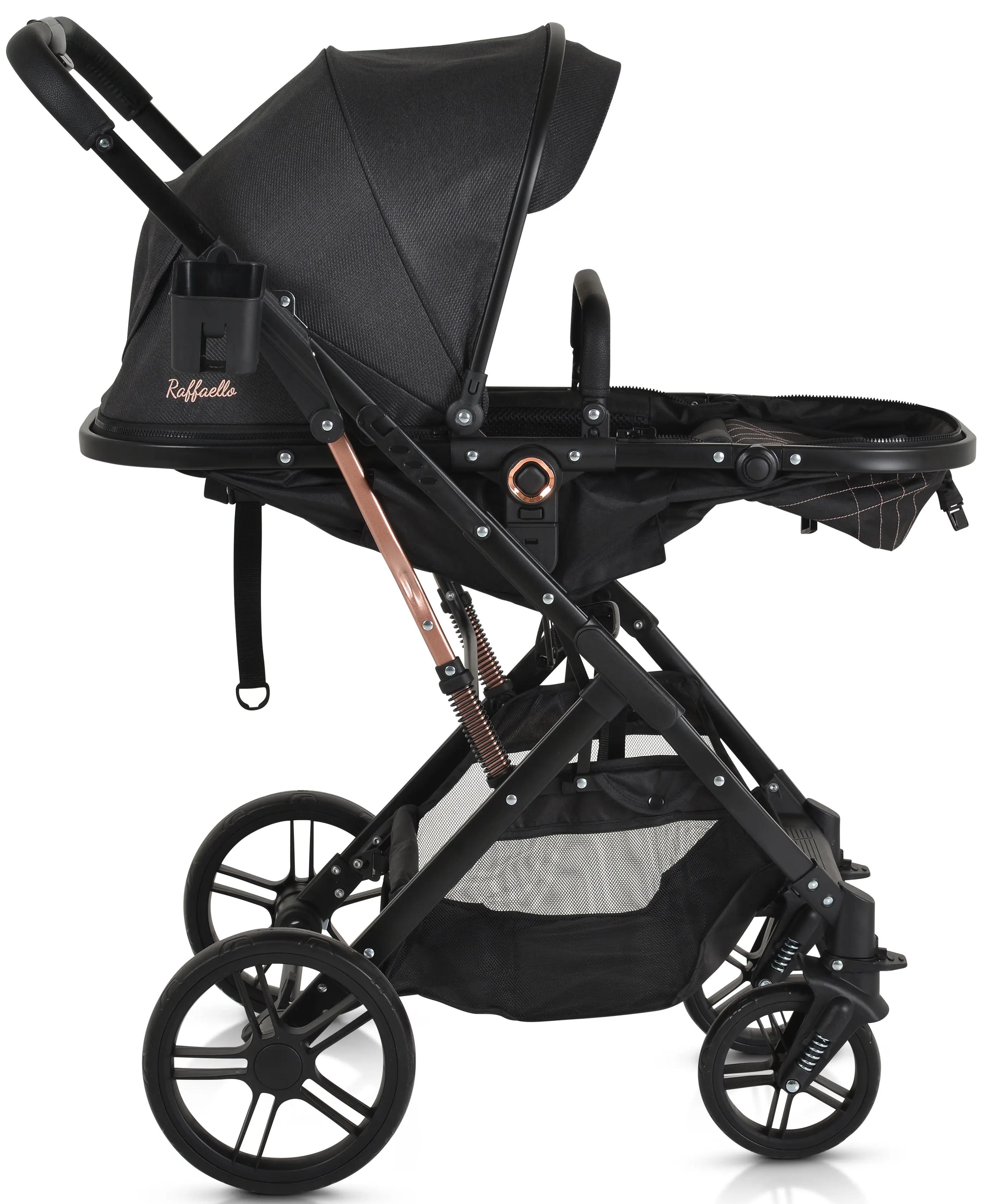 Коляска-трансформер 2в1 Moni Rafaello (Black)