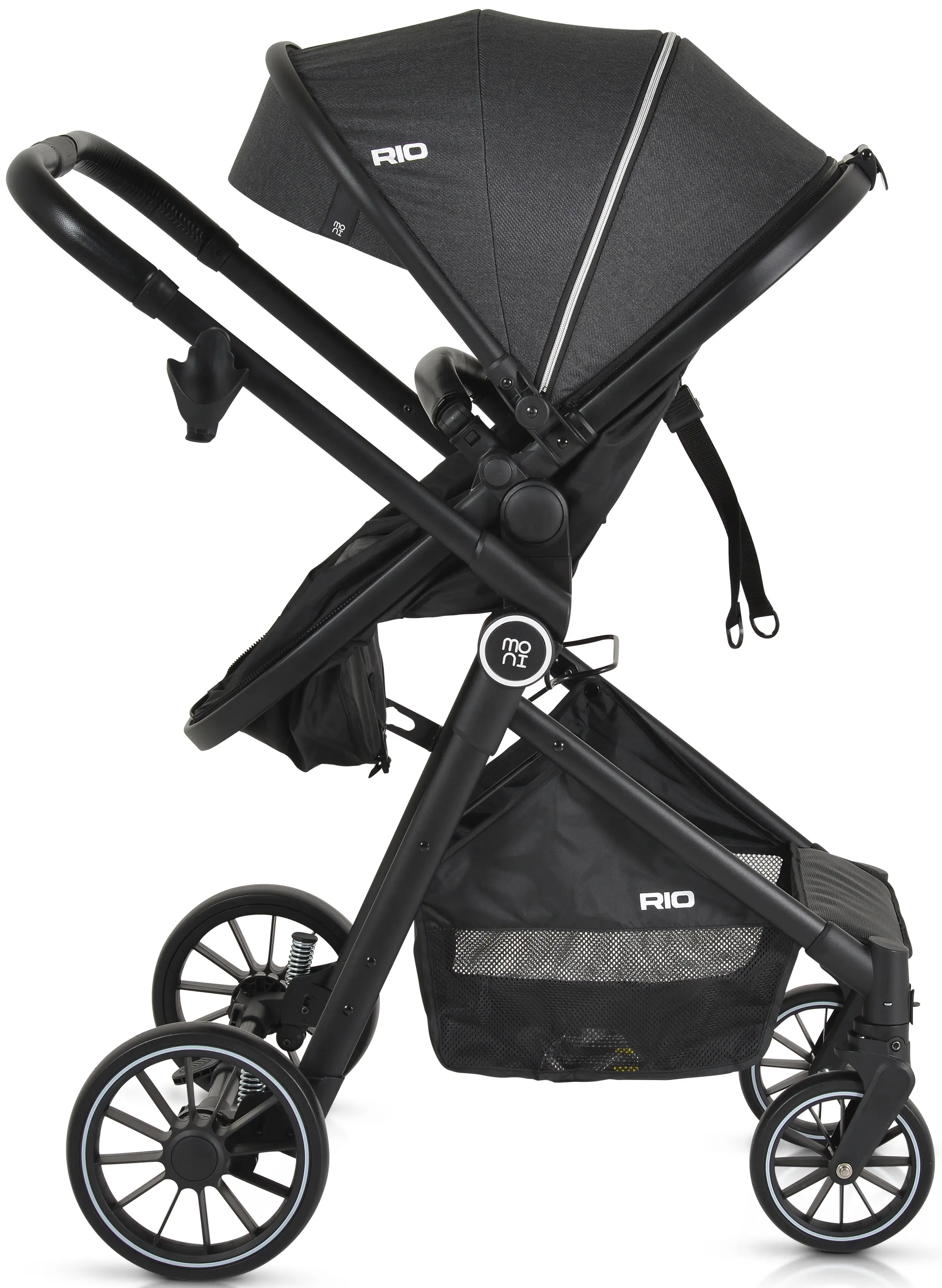 Коляска-трансформер 2в1 Moni Rio (Black)