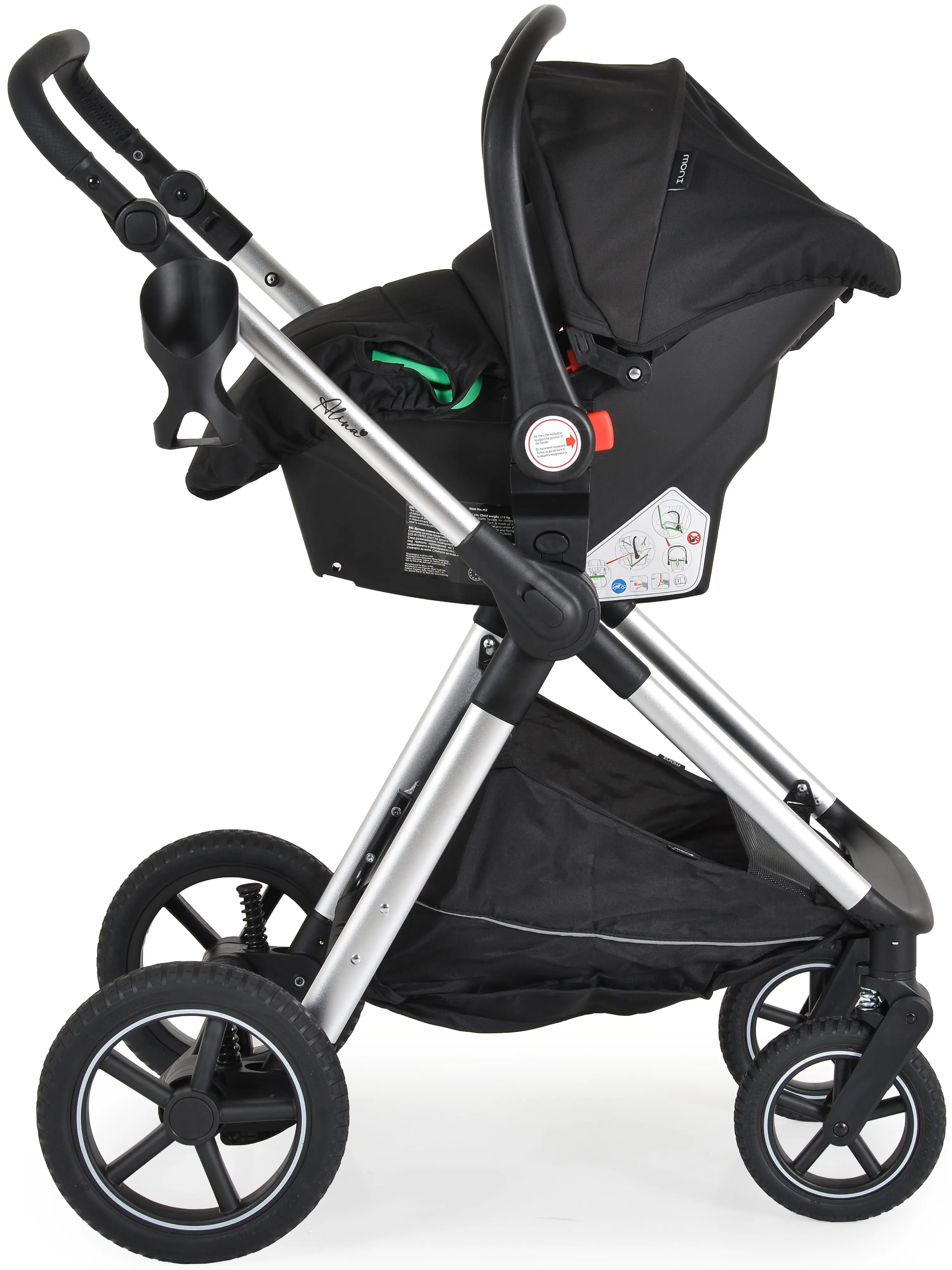 Carucior-transformer 2in1 Moni Alina (Black Onyx)