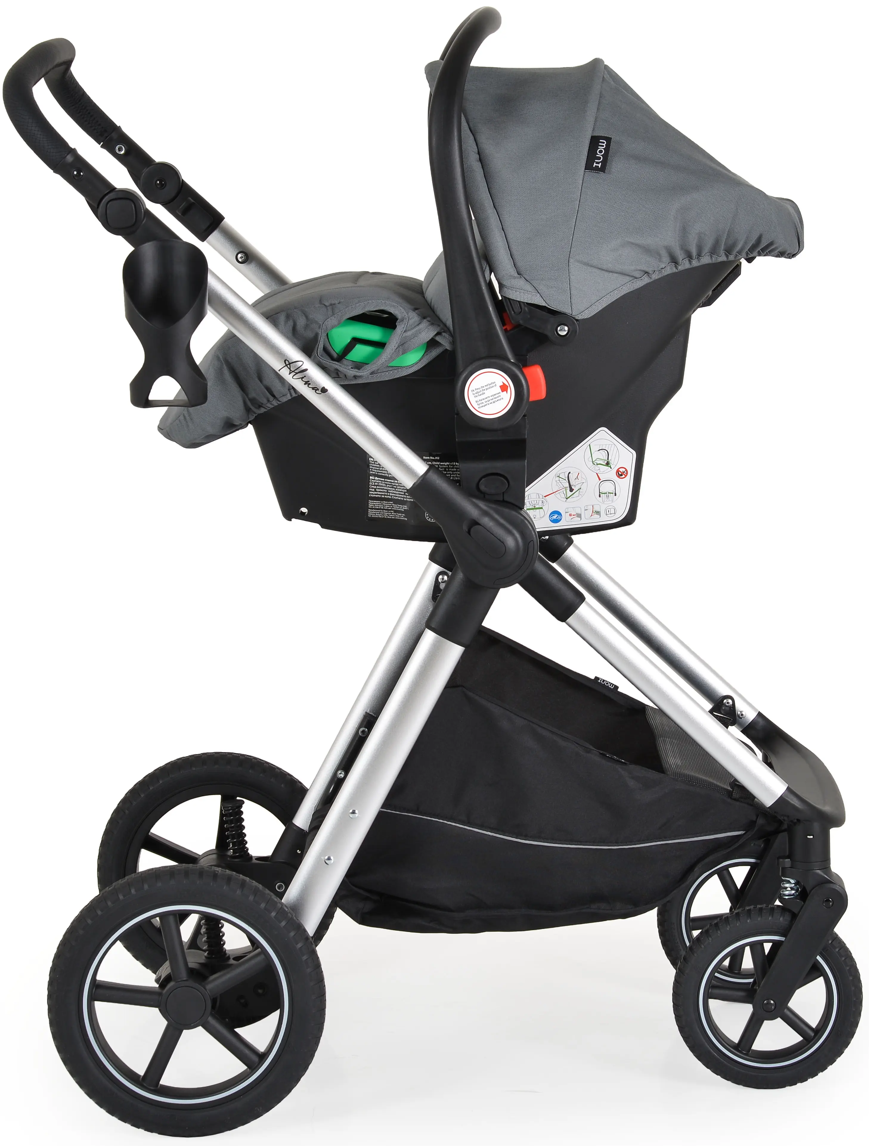 Carucior-transformer 3in1 Moni Alina (Titanium Grey)