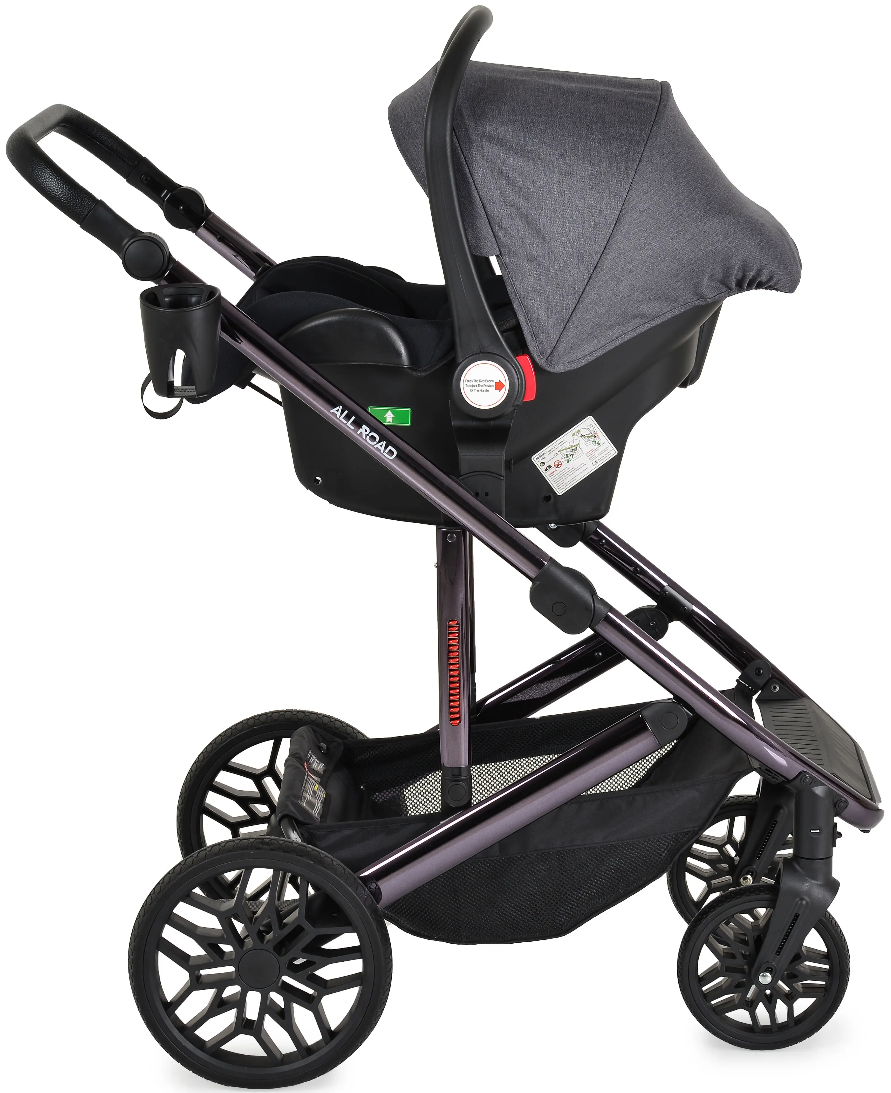 Коляска-трансформер 3в1 Moni All Road (Grey)