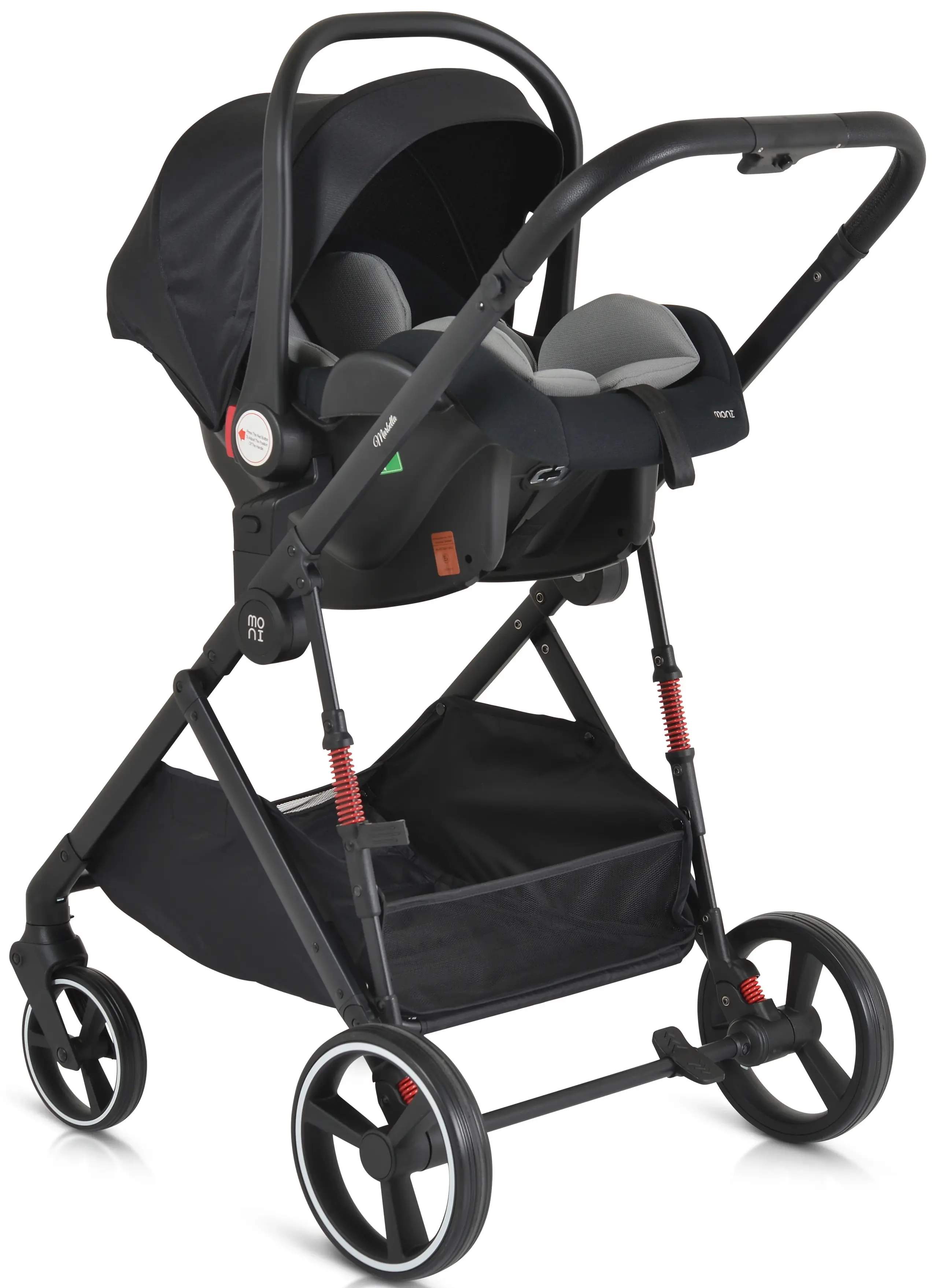 Коляска-трансформер 3в1 Moni Marbella (Black)