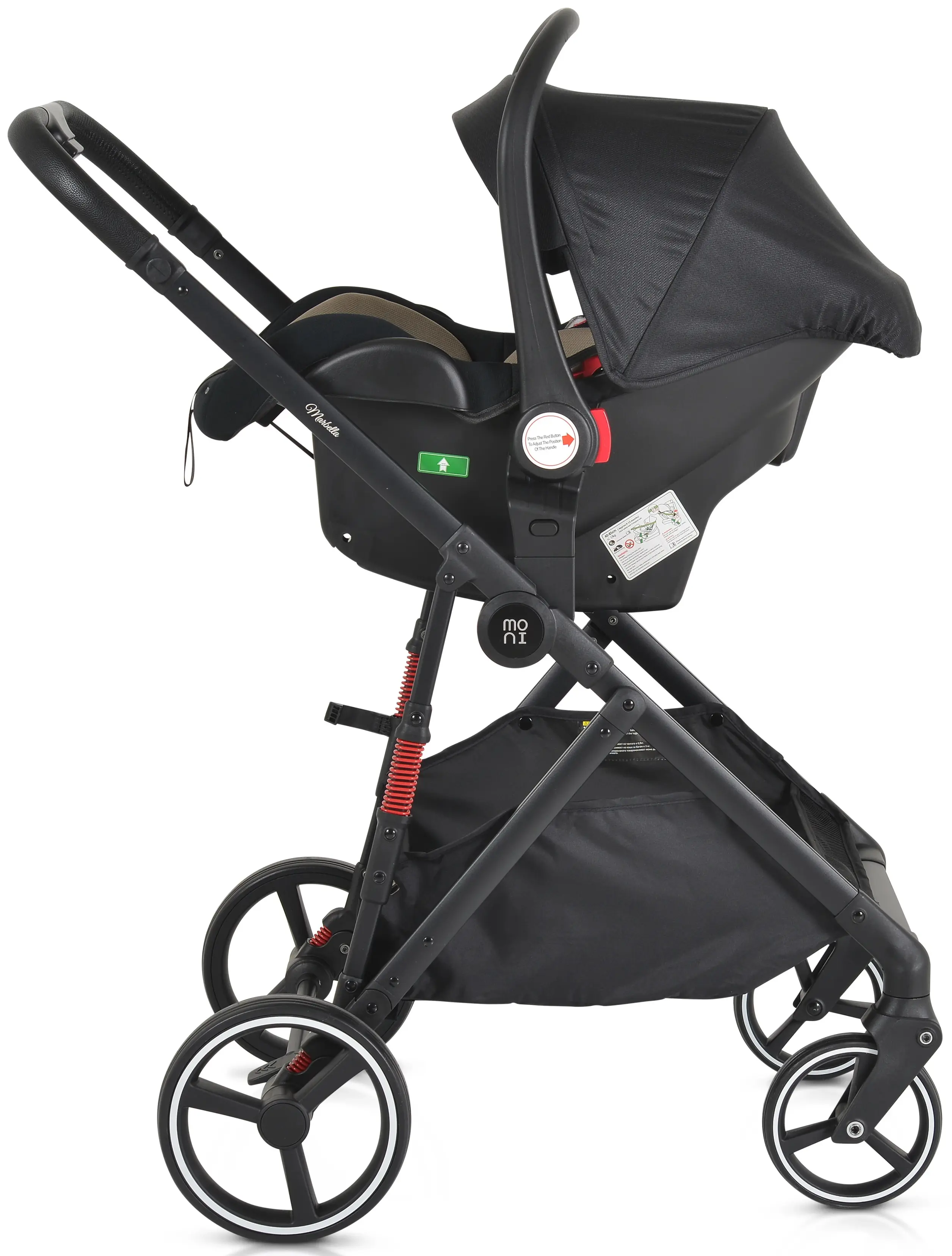 Carucior-transformer 3in1 Moni Marbella (Nougat)