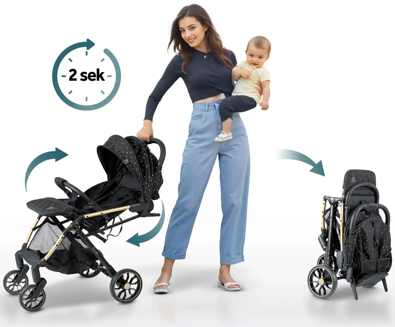 Коляска прогулочная Nukido Paseo 716001 (Black) - 6
