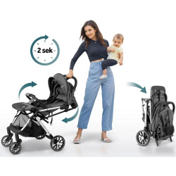 Carucior de plimbare Nukido Paseo 716002 (Heather Grey) Thumb