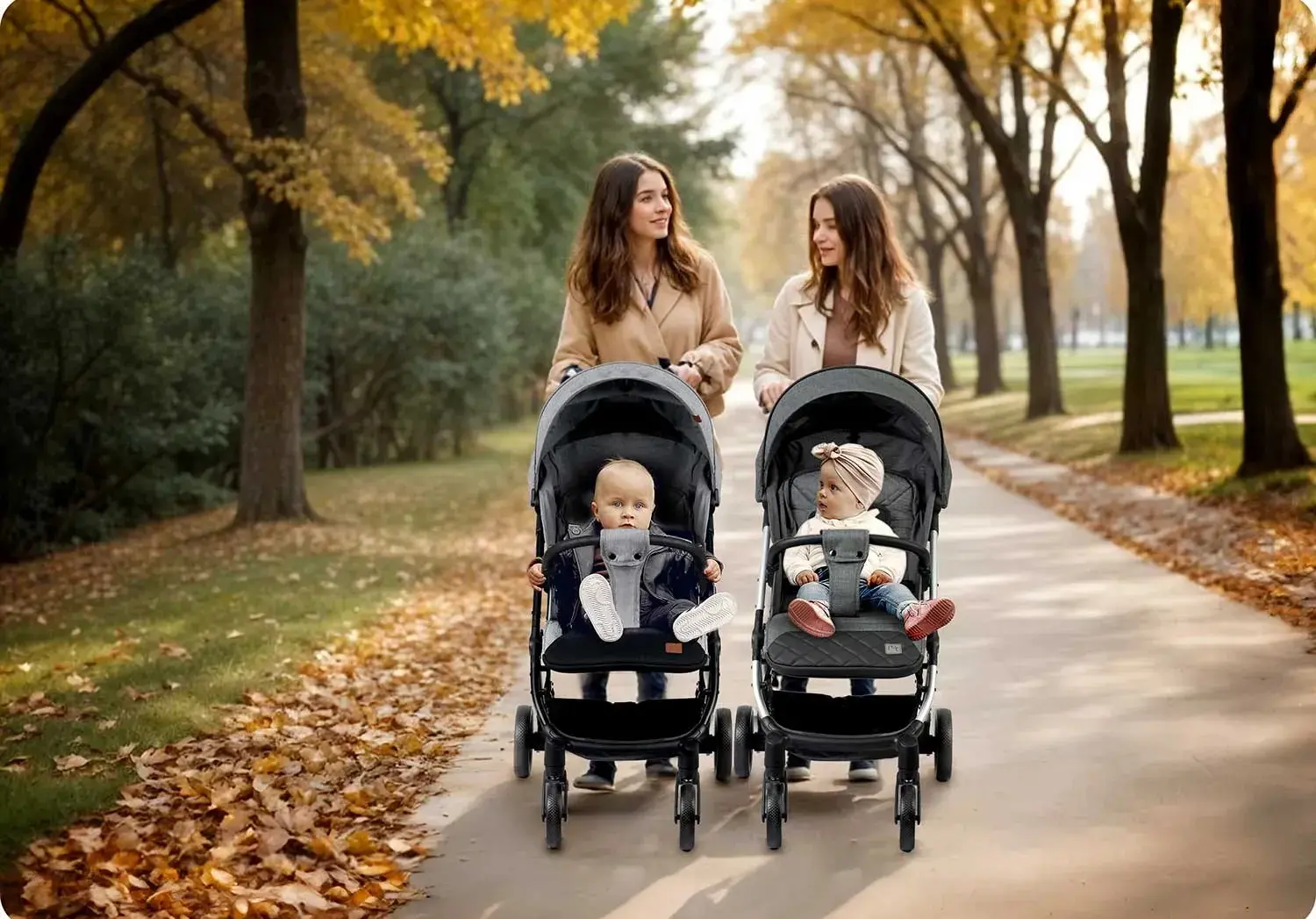 Carucior de plimbare Nukido Paseo 716003 (Light Grey/Black) - 13