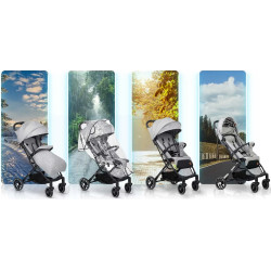Carucior de plimbare Nukido Paseo 716003 (Light Grey/Black) Thumb