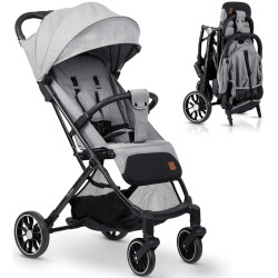 Carucior de plimbare Nukido Paseo 716003 (Light Grey/Black) Thumb
