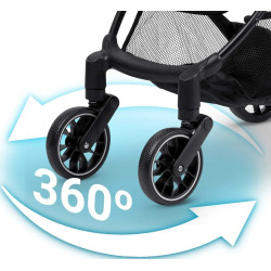 Carucior de plimbare Nukido Paseo 716003 (Light Grey/Black) Thumb