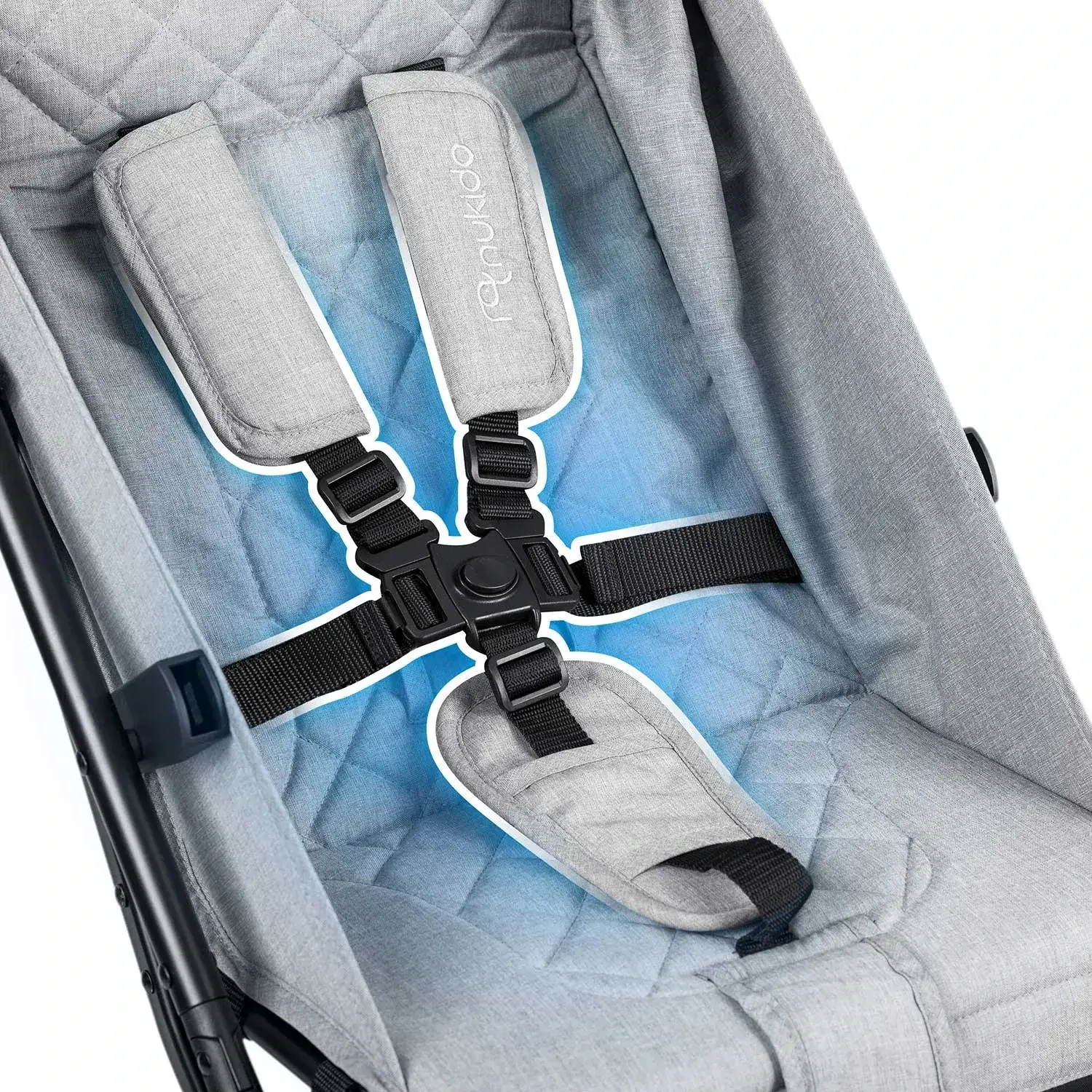 Carucior de plimbare Nukido Paseo 716003 (Light Grey/Black) - 10