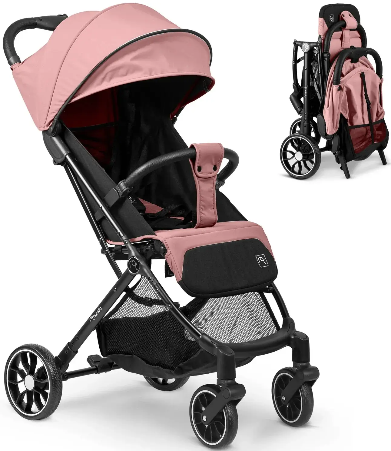 Carucior de plimbare Nukido Paseo 716004 (Pink/Black) - 2