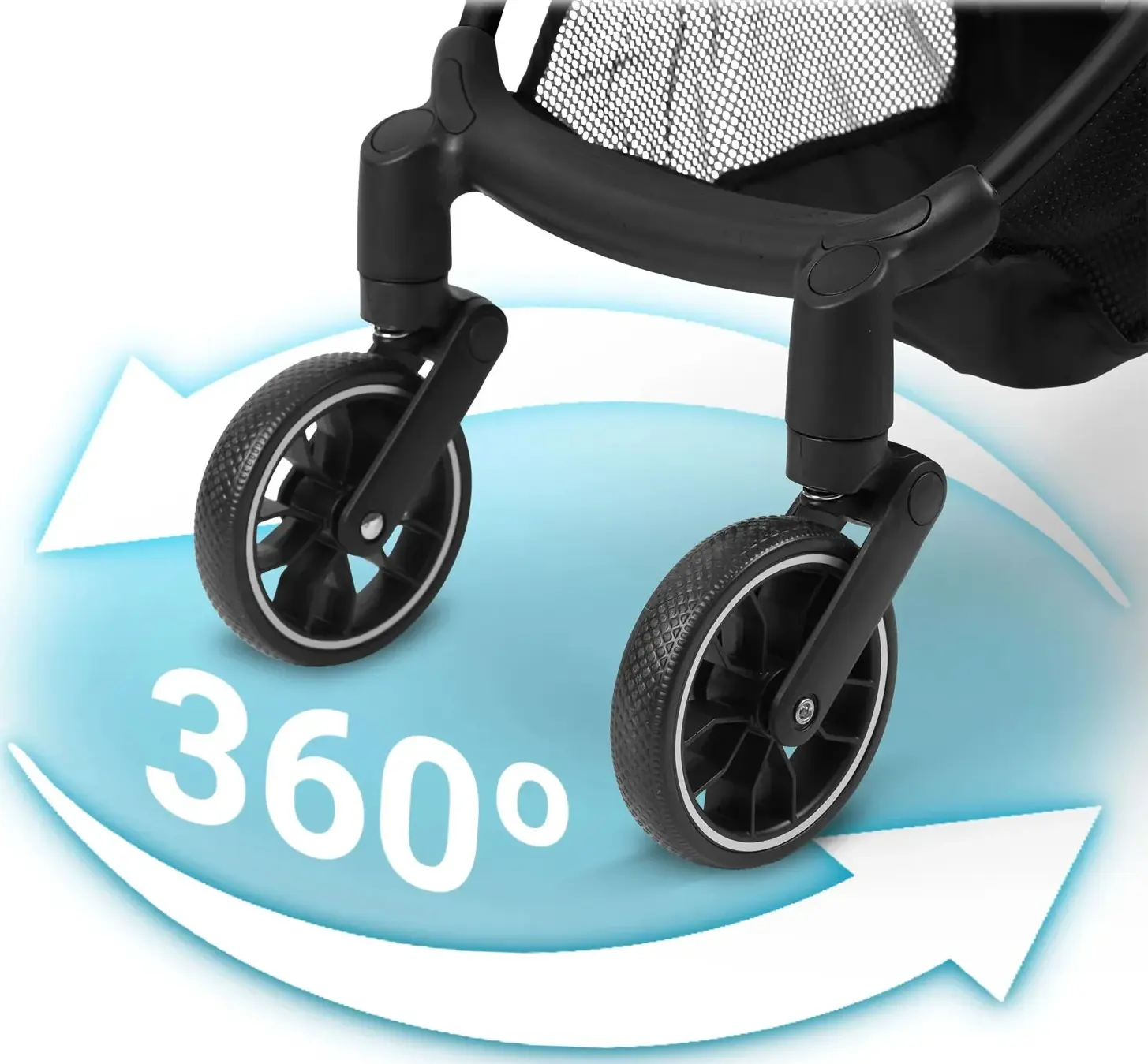 Carucior de plimbare Nukido Paseo 716004 (Pink/Black) - 12
