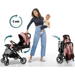 Carucior de plimbare Nukido Paseo 716004 (Pink/Black) Thumb