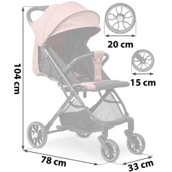 Carucior de plimbare Nukido Paseo 716004 (Pink/Black) Thumb