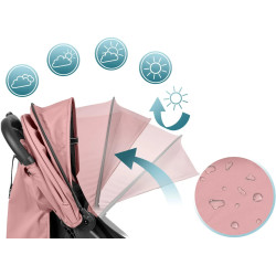 Carucior de plimbare Nukido Paseo 716004 (Pink/Black) Thumb