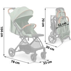 Carucior de plimbare Nukido Paseo 716005 (Green/Black) Thumb