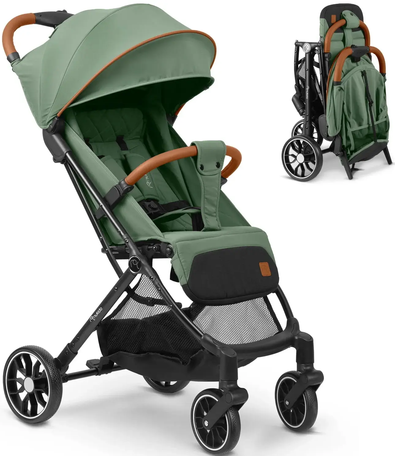 Carucior de plimbare Nukido Paseo 716005 (Green/Black) - 3