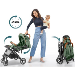 Carucior de plimbare Nukido Paseo 716005 (Green/Black) Thumb