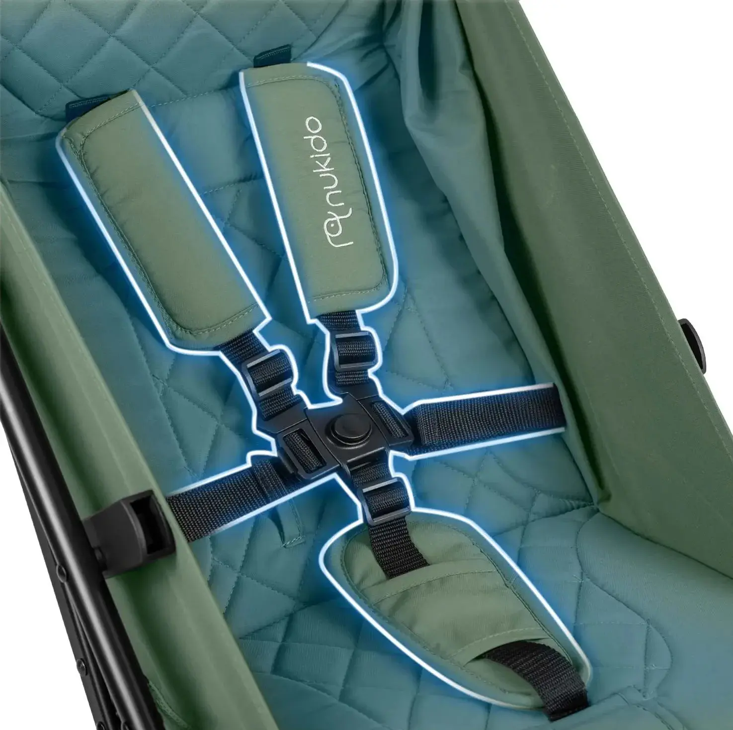 Carucior de plimbare Nukido Paseo 716005 (Green/Black) - 10