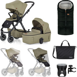 Коляска модульная 2в1 Petite&Mars Icon Lite Air Set XXL (Mossy Green) Thumb