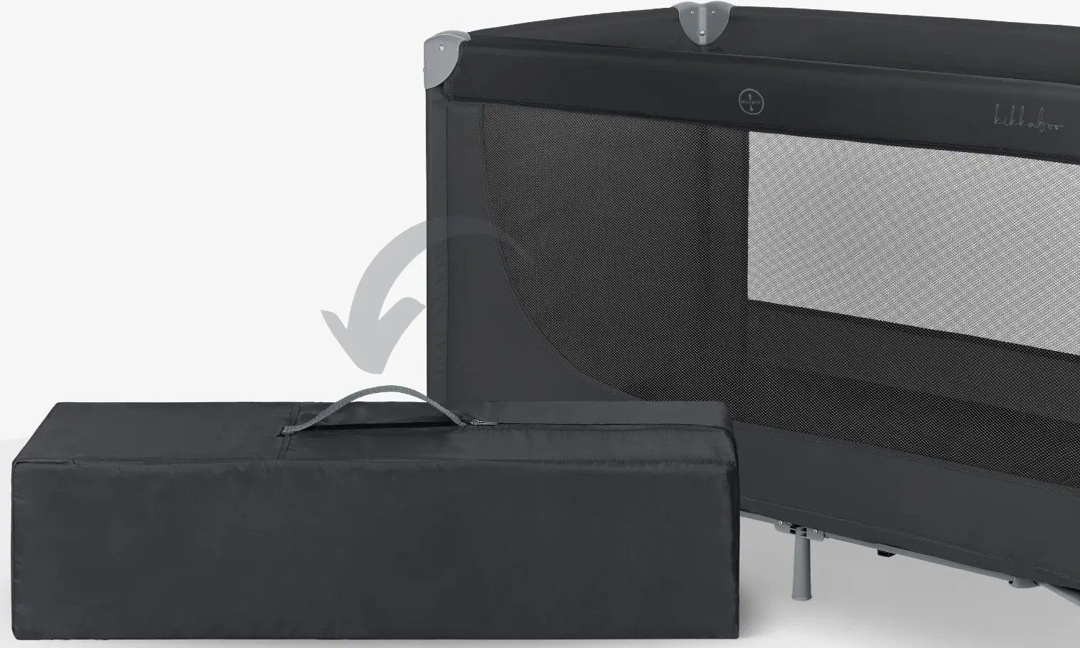 Манеж-кровать Kikka Boo So Gifted 1 level (Black) - 5