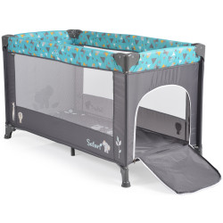 Манеж-кровать Moni Safari (Turquoise/Grey) Thumb