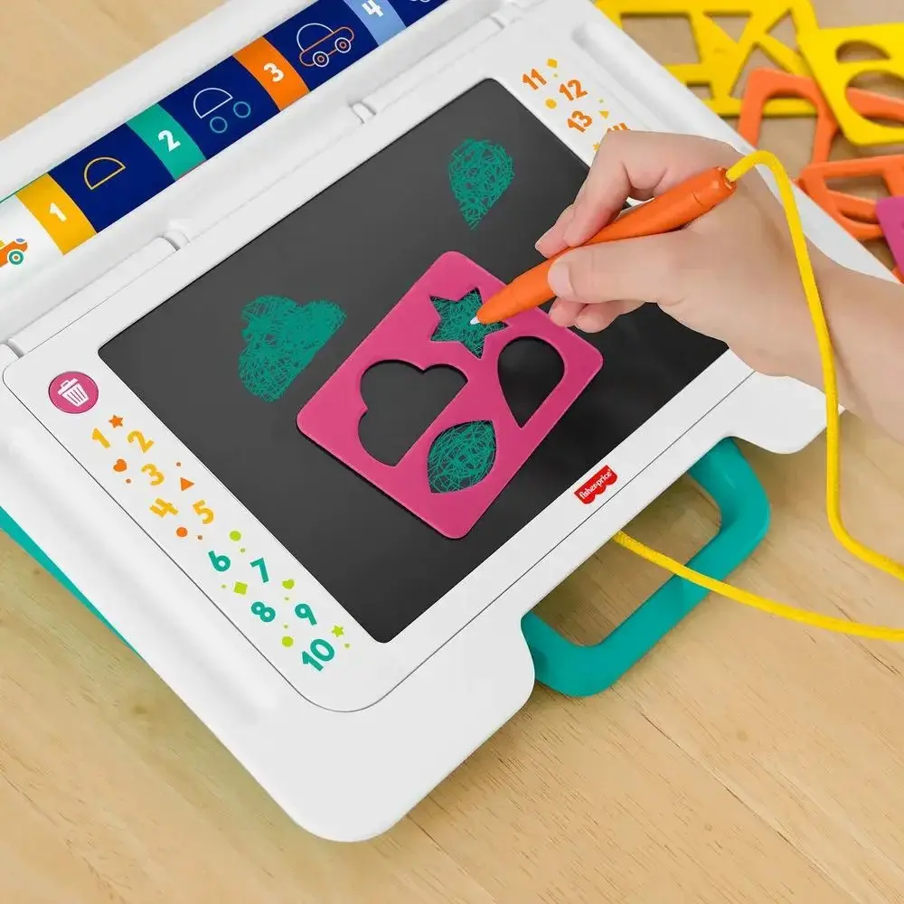 Tabla pentru desen Fisher-Price Learn and Doodle JDL70 (White/Green) - 2