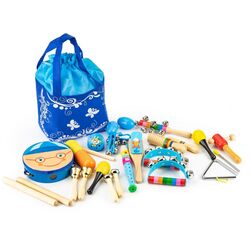 Set jucarii muzicale Ecotoys MK0700401 (Blue/Wood) Thumb
