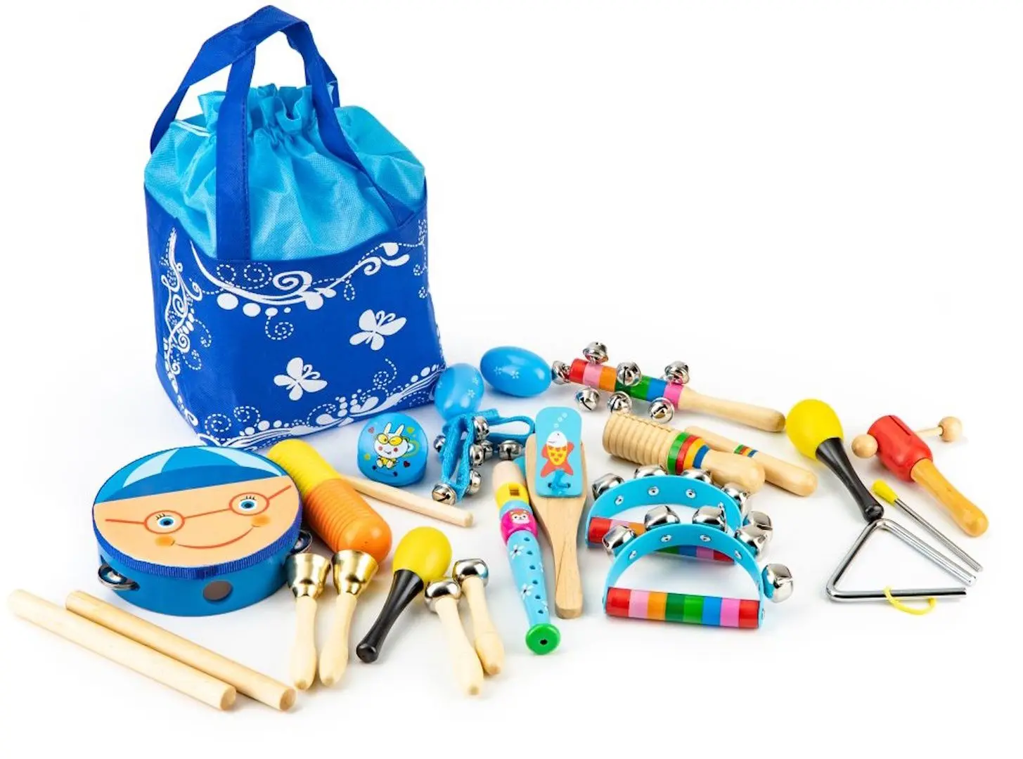 Set jucarii muzicale Ecotoys MK0700401 (Blue/Wood)