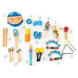Set jucarii muzicale Ecotoys MK0700401 (Blue/Wood) Thumb