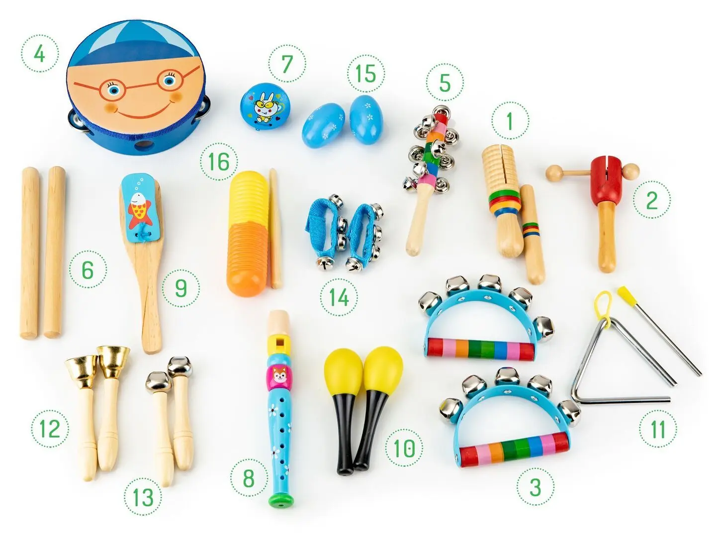 Set jucarii muzicale Ecotoys MK0700401 (Blue/Wood)