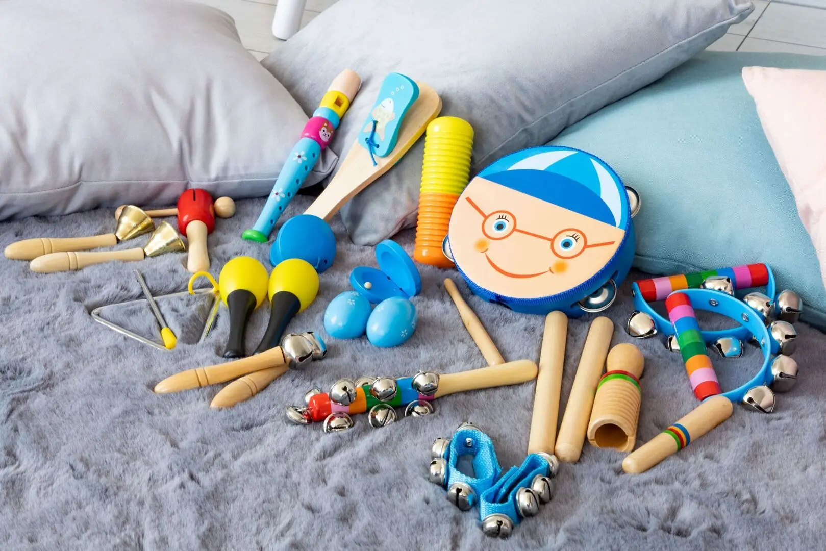 Set jucarii muzicale Ecotoys MK0700401 (Blue/Wood)