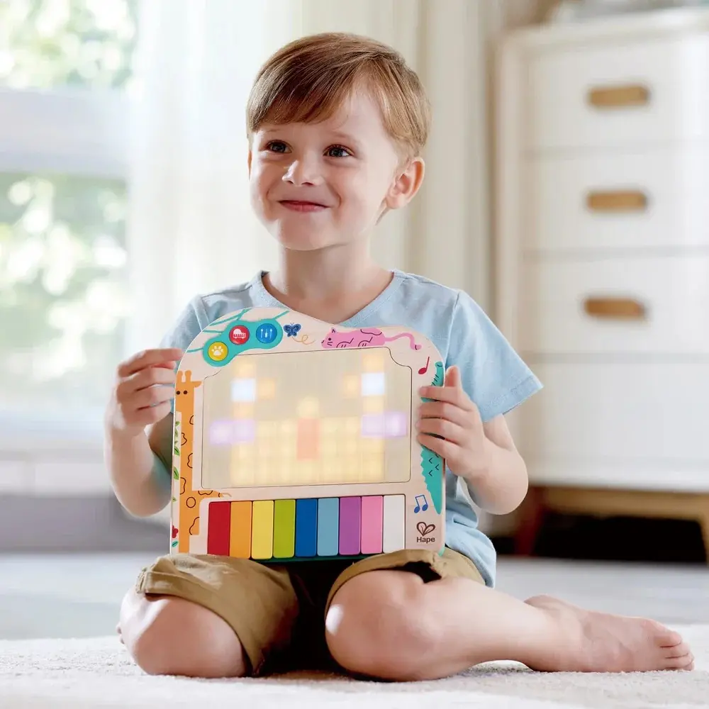 Jucarie interactiva Hape Dynamic Pixel Piano (Wood/Green)